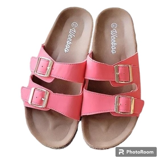 Weeboo Summer Adjustable Strap Platform Slip-on Flat Sandals - Picture 2 of 2